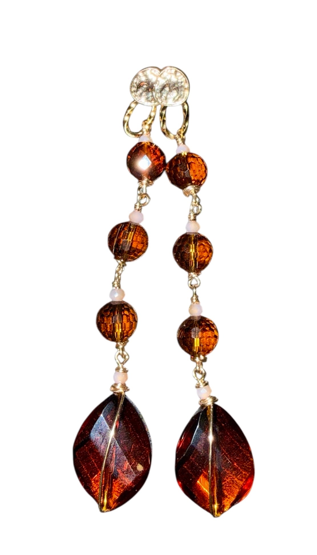 Agate Gold-Plated Statement Earrings