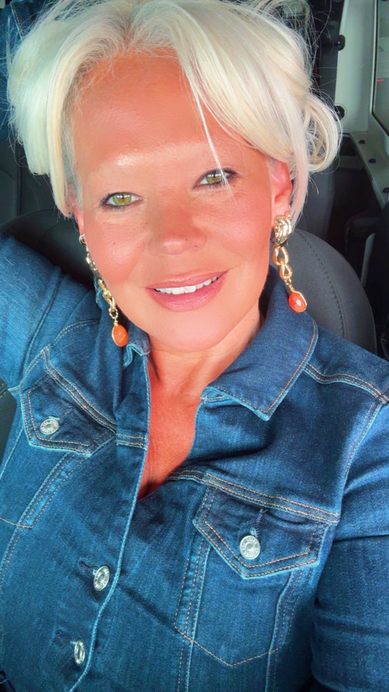 Carnelian Gold-Plated Statement Earrings