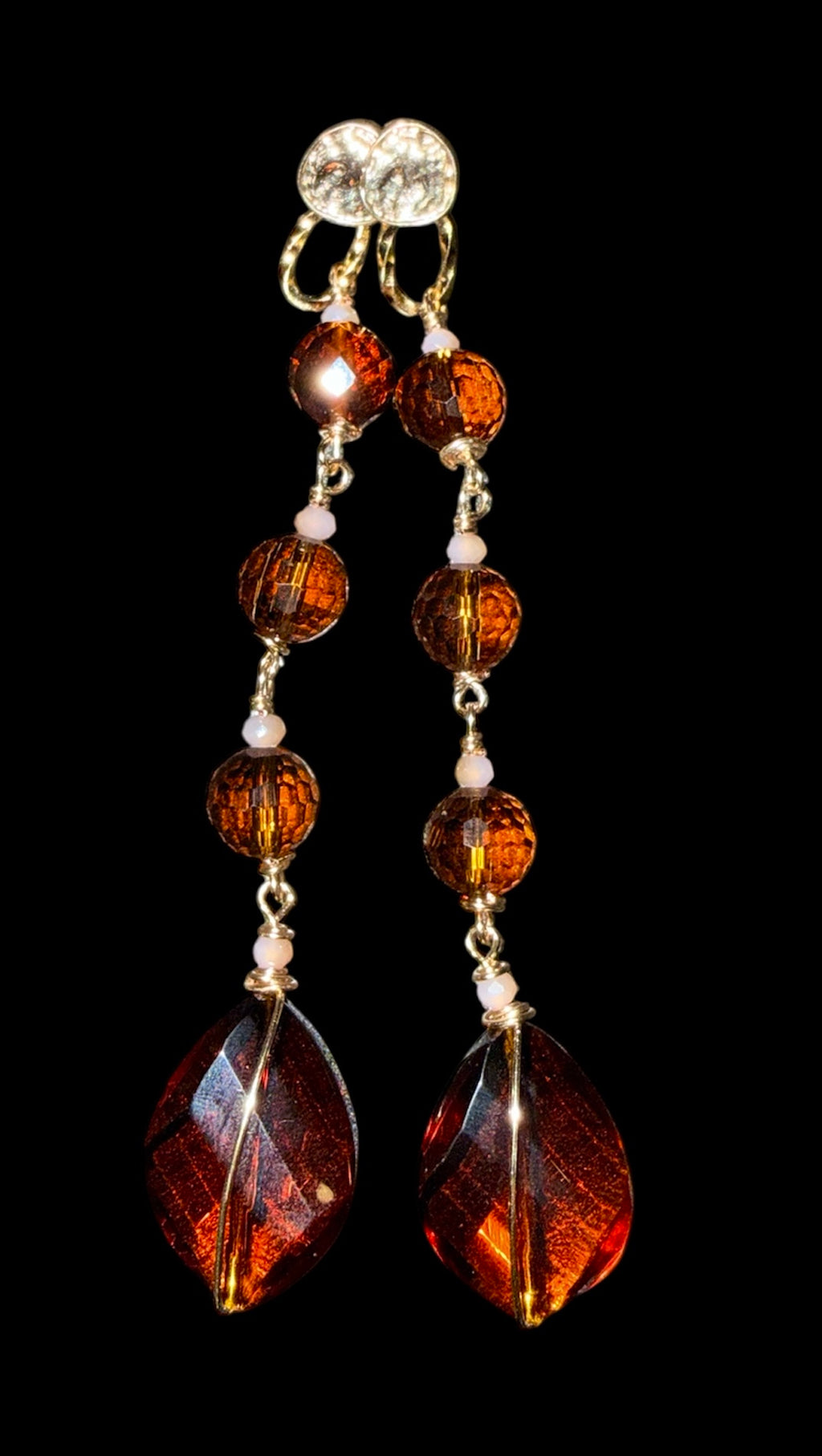 Agate Gold-Plated Statement Earrings